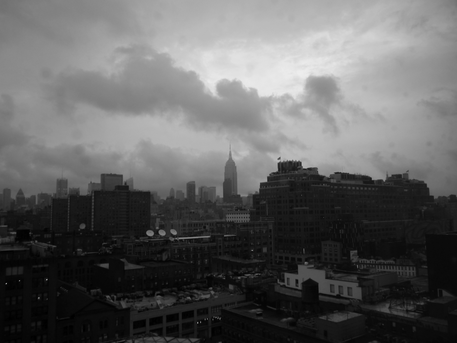 A scary dark New York skyline seen from The Standard Hotel, New York