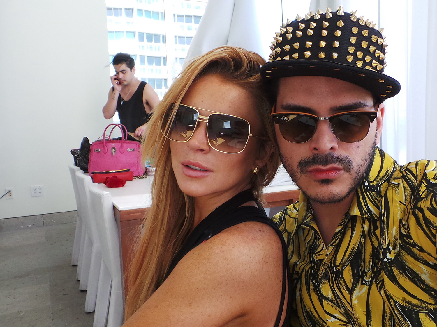 Lindsay Lohan and Markus Molinari at the Shore Club, Miami. Photo Gavin