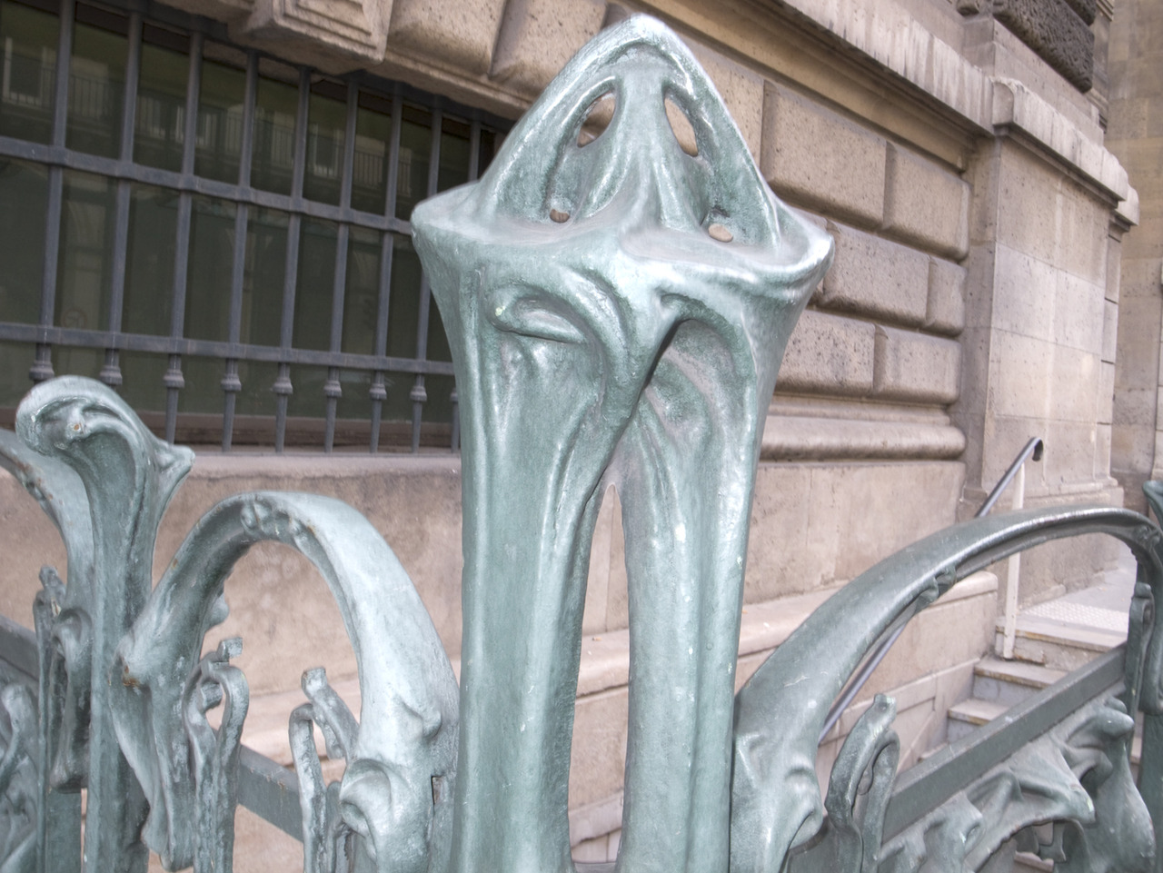 Art nouveau designer Hector Guimard for the Metro Louvre Rivoli, Paris ...