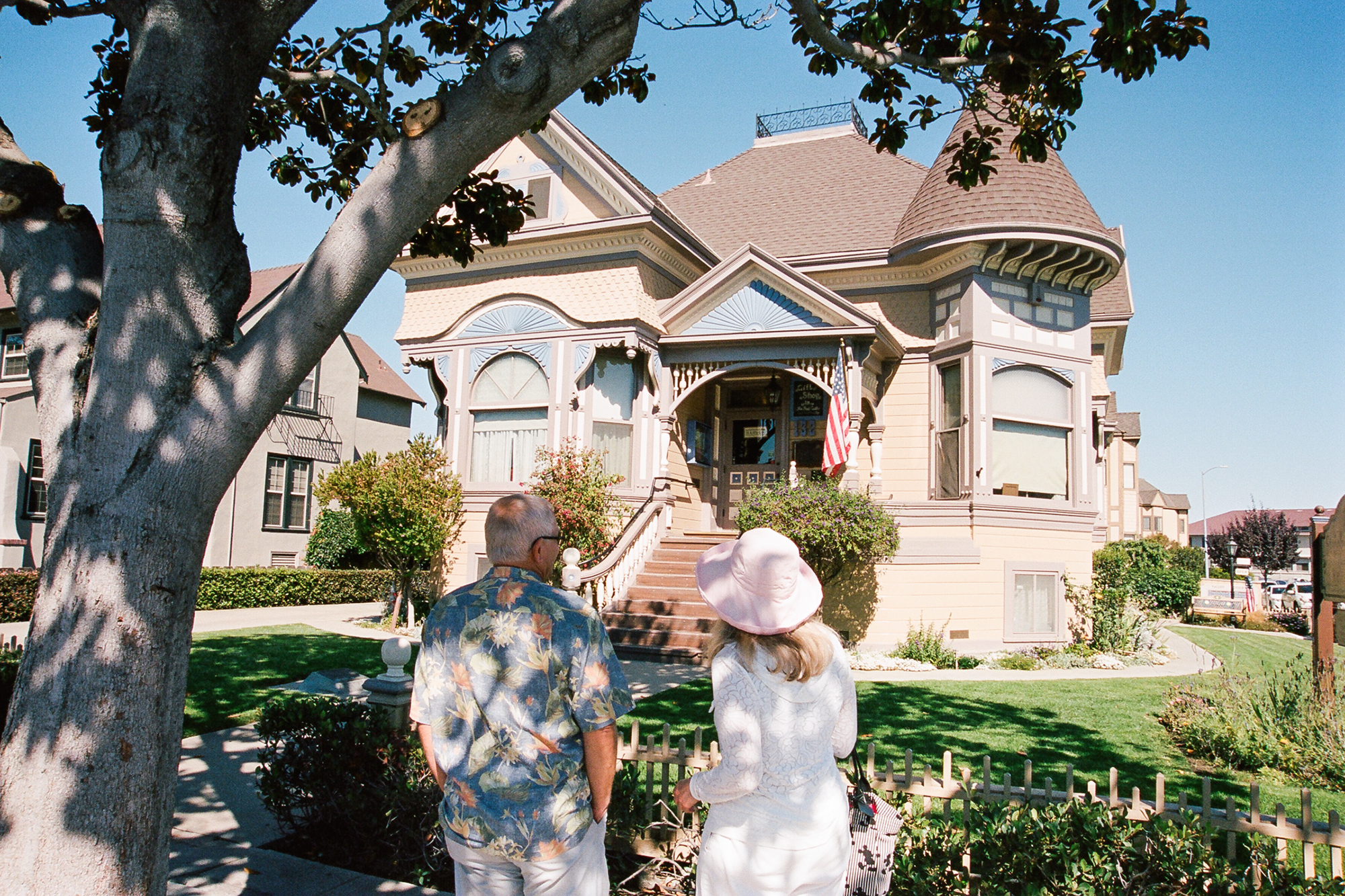 A view of John Steinbeck's home in Salinas, California purple TRAVEL